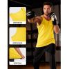 imageMAGCOMSEN Mens Workout Tank Tops Undershirt Cotton Muscle Athletic Sleeveless Shirts for Gym07yellow