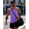 imageMAGCOMSEN Mens Workout Tank Tops Undershirt Cotton Muscle Athletic Sleeveless Shirts for Gym08light Purple