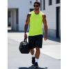imageMAGCOMSEN Mens Workout Tank Tops Undershirt Cotton Muscle Athletic Sleeveless Shirts for Gym11fluorescent Green