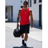 imageMAGCOMSEN Mens Workout Tank Tops Undershirt Cotton Muscle Athletic Sleeveless Shirts for Gym12tomato Red