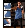 imageMAGCOMSEN Mens Workout Tank Tops Undershirt Cotton Muscle Athletic Sleeveless Shirts for Gym14grey Blue