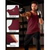imageMAGCOMSEN Mens Workout Tank Tops Undershirt Cotton Muscle Athletic Sleeveless Shirts for Gym15wine Red