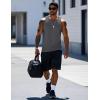 imageMAGCOMSEN Mens Workout Tank Tops Undershirt Cotton Muscle Athletic Sleeveless Shirts for Gym17dark Grey