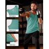 imageMAGCOMSEN Mens Workout Tank Tops Undershirt Cotton Muscle Athletic Sleeveless Shirts for Gym21grey Green
