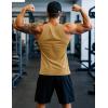 imageMAGCOMSEN Mens Workout Tank Tops Undershirt Cotton Muscle Athletic Sleeveless Shirts for Gym25earthy Yellow