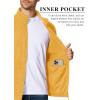 imageMAGCOMSEN Mens Zip Up Sweatshirt Casual Fleece Jacket with Zipper Pockets and Stand CollarGinger
