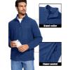 imageMAGCOMSEN Mens Zip Up Sweatshirt Casual Fleece Jacket with Zipper Pockets and Stand CollarMedium Blue