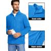 imageMAGCOMSEN Mens Zip Up Sweatshirt Casual Fleece Jacket with Zipper Pockets and Stand CollarSea Blue