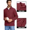 imageMAGCOMSEN Mens Zip Up Sweatshirt Casual Fleece Jacket with Zipper Pockets and Stand CollarWine Red