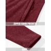 imageMAGCOMSEN Mens Zip Up Sweatshirt Casual Fleece Jacket with Zipper Pockets and Stand CollarWine Red