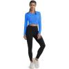 imageMAGCOMSEN SPF Shirts for Women Long Sleeve Workout Tops VNeck UPF 50 UV Sun Shirt Quick Dry Performance Tees Swim TopsAzure