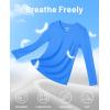 imageMAGCOMSEN SPF Shirts for Women Long Sleeve Workout Tops VNeck UPF 50 UV Sun Shirt Quick Dry Performance Tees Swim TopsAzure
