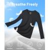 imageMAGCOMSEN SPF Shirts for Women Long Sleeve Workout Tops VNeck UPF 50 UV Sun Shirt Quick Dry Performance Tees Swim TopsBlack