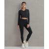 imageMAGCOMSEN SPF Shirts for Women Long Sleeve Workout Tops VNeck UPF 50 UV Sun Shirt Quick Dry Performance Tees Swim TopsBlack