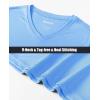 imageMAGCOMSEN SPF Shirts for Women Long Sleeve Workout Tops VNeck UPF 50 UV Sun Shirt Quick Dry Performance Tees Swim TopsBlue