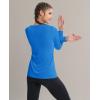 imageMAGCOMSEN SPF Shirts for Women Long Sleeve Workout Tops VNeck UPF 50 UV Sun Shirt Quick Dry Performance Tees Swim TopsBlue Green