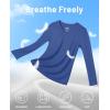 imageMAGCOMSEN SPF Shirts for Women Long Sleeve Workout Tops VNeck UPF 50 UV Sun Shirt Quick Dry Performance Tees Swim TopsBlue Grey
