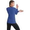 imageMAGCOMSEN SPF Shirts for Women Long Sleeve Workout Tops VNeck UPF 50 UV Sun Shirt Quick Dry Performance Tees Swim TopsBlue Grey