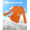 imageMAGCOMSEN SPF Shirts for Women Long Sleeve Workout Tops VNeck UPF 50 UV Sun Shirt Quick Dry Performance Tees Swim TopsDark Orange