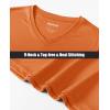 imageMAGCOMSEN SPF Shirts for Women Long Sleeve Workout Tops VNeck UPF 50 UV Sun Shirt Quick Dry Performance Tees Swim TopsDark Orange