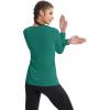imageMAGCOMSEN SPF Shirts for Women Long Sleeve Workout Tops VNeck UPF 50 UV Sun Shirt Quick Dry Performance Tees Swim TopsEmerald Green