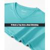 imageMAGCOMSEN SPF Shirts for Women Long Sleeve Workout Tops VNeck UPF 50 UV Sun Shirt Quick Dry Performance Tees Swim TopsGrey Green