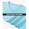 imageMAGCOMSEN SPF Shirts for Women Long Sleeve Workout Tops VNeck UPF 50 UV Sun Shirt Quick Dry Performance Tees Swim TopsLake Blue