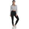 imageMAGCOMSEN SPF Shirts for Women Long Sleeve Workout Tops VNeck UPF 50 UV Sun Shirt Quick Dry Performance Tees Swim TopsLight Grey