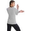 imageMAGCOMSEN SPF Shirts for Women Long Sleeve Workout Tops VNeck UPF 50 UV Sun Shirt Quick Dry Performance Tees Swim TopsLight Grey
