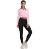 imageMAGCOMSEN SPF Shirts for Women Long Sleeve Workout Tops VNeck UPF 50 UV Sun Shirt Quick Dry Performance Tees Swim TopsLight Pink