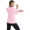 imageMAGCOMSEN SPF Shirts for Women Long Sleeve Workout Tops VNeck UPF 50 UV Sun Shirt Quick Dry Performance Tees Swim TopsLight Pink