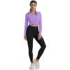 imageMAGCOMSEN SPF Shirts for Women Long Sleeve Workout Tops VNeck UPF 50 UV Sun Shirt Quick Dry Performance Tees Swim TopsLight Purple