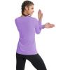 imageMAGCOMSEN SPF Shirts for Women Long Sleeve Workout Tops VNeck UPF 50 UV Sun Shirt Quick Dry Performance Tees Swim TopsLight Purple