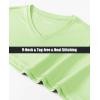imageMAGCOMSEN SPF Shirts for Women Long Sleeve Workout Tops VNeck UPF 50 UV Sun Shirt Quick Dry Performance Tees Swim TopsPale Green