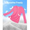 imageMAGCOMSEN SPF Shirts for Women Long Sleeve Workout Tops VNeck UPF 50 UV Sun Shirt Quick Dry Performance Tees Swim TopsRose