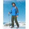 imageMAGCOMSEN Snow Pants for Men Water Resistant Fleece Lined 5 Zipper Pockets Winter Snowboard Hiking Insulated Ski PantsGreen