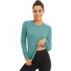 imageMAGCOMSEN Womens 2 Pack Long Sleeve Shirts UPF 50 Sun Protection Quick Dry Swim Shirt for Rash Guard Fishing Workout2 Packlight Grey greygreen