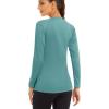 imageMAGCOMSEN Womens 2 Pack Long Sleeve Shirts UPF 50 Sun Protection Quick Dry Swim Shirt for Rash Guard Fishing Workout2 Packlight Grey greygreen