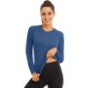 imageMAGCOMSEN Womens 2 Pack Long Sleeve Shirts UPF 50 Sun Protection Quick Dry Swim Shirt for Rash Guard Fishing Workout2 Packnavy bgrey