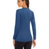 imageMAGCOMSEN Womens 2 Pack Long Sleeve Shirts UPF 50 Sun Protection Quick Dry Swim Shirt for Rash Guard Fishing Workout2 Packnavy bgrey