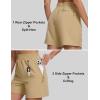 imageMAGCOMSEN Womens 5quot Hiking Cargo Shorts UPF 50 Quick Dry Lightweight Golf Athletic Casual Summer Shorts with PocketsKhaki