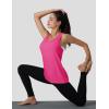imageMAGCOMSEN Womens Athletic Racerback Tank Tops Quick Dry Racer Back Workout Tanks Moisture Wicking Upf50 Exercise ActiveRose Red