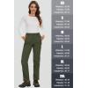 imageMAGCOMSEN Womens Fleece Lined Waterproof Insulated Snow Ski Pants Winter Warm Hiking Pants Outdoor SoftshellArmy Green