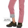 imageMAGCOMSEN Womens Fleece Lined Waterproof Insulated Snow Ski Pants Winter Warm Hiking Pants Outdoor SoftshellGrey Pink
