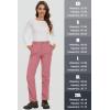 imageMAGCOMSEN Womens Fleece Lined Waterproof Insulated Snow Ski Pants Winter Warm Hiking Pants Outdoor SoftshellGrey Pink