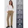 imageMAGCOMSEN Womens Fleece Lined Waterproof Insulated Snow Ski Pants Winter Warm Hiking Pants Outdoor SoftshellKhaki