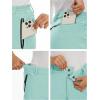 imageMAGCOMSEN Womens Fleece Lined Waterproof Insulated Snow Ski Pants Winter Warm Hiking Pants Outdoor SoftshellLight Lake Blue