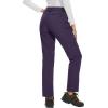 imageMAGCOMSEN Womens Fleece Lined Waterproof Insulated Snow Ski Pants Winter Warm Hiking Pants Outdoor SoftshellPurple