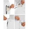 imageMAGCOMSEN Womens Fleece Lined Waterproof Insulated Snow Ski Pants Winter Warm Hiking Pants Outdoor SoftshellWhite