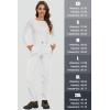 imageMAGCOMSEN Womens Fleece Lined Waterproof Insulated Snow Ski Pants Winter Warm Hiking Pants Outdoor SoftshellWhite